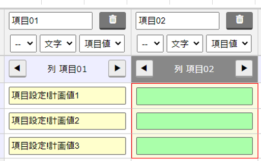 項目情報